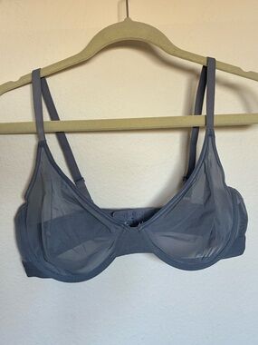 Negative Underwear Mesh Sieve Demi Bra in Slate Womens Size 38C